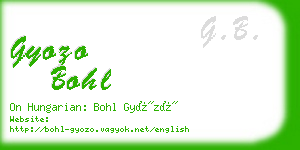 gyozo bohl business card